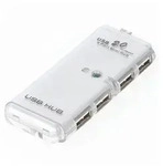 Goobay 4-fach USB 2.0 Hi-Speed HUB/Verteiler - zum Verbinden von bis zu 4