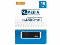 Mymedia USB 2.0 Stick 16GB, schwarz Retail-Blister