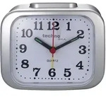 Modell XL silber - Quarzwecker, beleuchtet, mechanische Glocke oder Alarmton als
