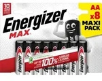 Energizer Batterie Alkaline, Mignon, AA, LR06, 1.5V Max, Retail Blister (8-Pack)