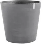 Ecopots Kunststoff-Topf Amsterdam mit Rollen, rund, Grau