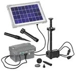 Esotec Solarpumpe Palermo LED f&uuml;r den Gartenteich, Schwarz
