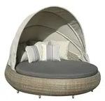 Dehner Sunlounger Florida, ca. B160/H160/T220 cm, Braun