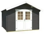 Weka Gartenhaus 209 Gr. 2,5, ca. B333/H261/T310 cm, Dunkelgrau