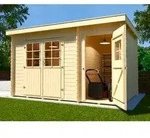 Weka Gartenhaus 254 Gr. 2, ca. B390/H222/T296 cm, Natur