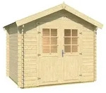 Weka Gartenhaus 209 Gr. 1,5, ca. B288/H254/T234 cm, Natur