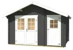Weka Gartenhaus 253 Gr. 2, ca. B420/H270/T310 cm, Dunkelgrau