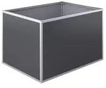 KGT Aluminium-Hochbeet, 91er, Silber, Dunkelgrau