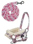 HKM KIDS Hobby Horsing Halfter und Strick mit Print, flower