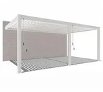 Weide Wand-Pergola Deluxe Plus 4x6, ca. B600/H255/T400 cm
