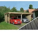 Weka Doppelcarport 618, mit Stahldach, Natur