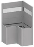 Biohort Sichtschutz Belvedere L100 mit Acrylglas, ca. B102/H91/T102 cm, Silber