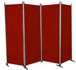 Angerer Paravent, 4-teilig, PE, ca. B220/H165 cm, Dunkelrot