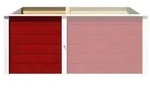 Weka Erweiterung f&uuml;r Element-Hochbeet 669, ca. B69/H69/T71 cm, Dunkelrot