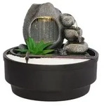 Dehner Polyresin-Zimmerbrunnen Korali mit LED-Beleuchtung, ca. H21 cm