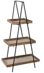 Dehner Regal aus Metall und Holz, ca. H137,5 cm, Schwarz, Braun