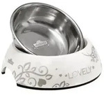 Dehner Premium Lovely Melaminnapf, 160 ml, Wei&szlig;
