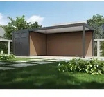 Weide Carport WPC-Seitenwand, ca. B496/H237/T2,8 cm