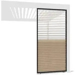 Weide Horizontales Seitenwand-Paneel, Holzoptik, verstellbare Lamellen, ca. B123/H236