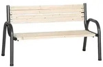 Siena Garden Holzbank Park, 3-Sitzer, Creme