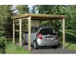 Weka Flachdach-Einzelcarport 617, Natur