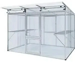 KGT Gew&auml;chshaus Linea II, ca. B297/H215/T254 cm, Silber