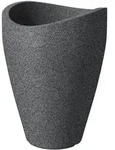 Scheurich Kunststoff Topf Wave Globe High, konisch, Schwarz