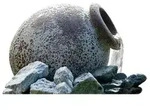 Ubbink Terrakotta-Gartenbrunnen Orange, 31 x 21 x 26 cm, Grau, Dunkelbraun