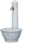 GARANTIA Kunststoff-Gartenbrunnen Roma, &Oslash; 54 x 100 cm, Hellgrau