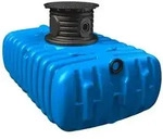 4rain Zisterne FLAT Flachtank-Paket Garten-Comfort, begehbar, Blau