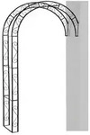 Siena Garden Metall-Rosenbogen Cambridge, ca. B130/H245/T35 cm, Schwarz