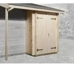 Weka Schleppdach und Anbauschrank Gr. 2, ca. B85/H210/T330 cm, Natur