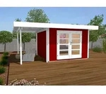 Weka Designhaus 126 A, Gr. 1, ca. B500/H225/T316 cm, Rot