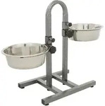 Trixie U-Hundebar, 2 x 2,8 l, Dunkelgrau, Silber