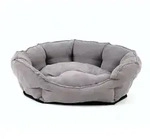 Silvio Design Hundesofa George, oval, Hellgrau