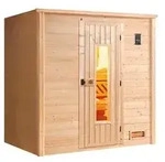 Weka Sauna Bergen mit Holzt&uuml;r, Natur