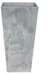 Artstone Kunststoff-Vase Ella, eckig, schwarz, Hellgrau