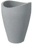 Scheurich Kunststoff Topf Wave Globe High, konisch, Grau