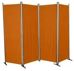 Angerer Paravent Swingtex, 4-teilig, Hellrot, Apricot, Orange