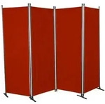 Angerer Paravent Swingtex, 4-teilig, Dunkelrot