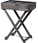 dobar Holz-Kr&auml;utertisch klappbar, ca. B58/H75/T38 cm, Dunkelgrau