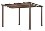 Paragon Outdoor-Pergola Florida 1111, inkl. Sonnensegel dunkelbraun, ca.