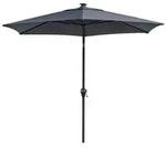 Doppler Sonnenschirm Active LED Auto Tilt, ca. &Oslash;300 cm, Anthrazit, Silber