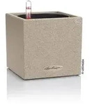 LECHUZA&reg; Kunststoff-Topf Canto Stone, eckig, ca. B14/H13,5/T14 cm, Hellbraun
