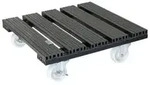 Wagner WPC-Pflanzenroller, anthrazit, ca. B38/H11/T38 cm, Dunkelgrau