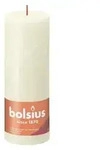 Bolsius Rustik Stumpenkerze Shine, weiche perle, ca. &Oslash;6,8/H19 cm, Creme