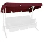 Angerer Sonnendach Swingtex f&uuml;r 3-Sitzer Hollywoodschaukeln, 210 x 145 cm, Dunkelrot