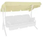 Angerer Sonnendach Swingtex f&uuml;r 3-Sitzer Hollywoodschaukeln, 210 x 145 cm, Creme