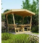 Weka Sitzlaube 662, ca. B300/H238/T203 cm, Natur