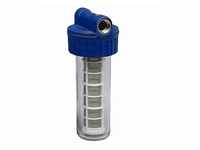 Puteus Sandfeinfilter für Hauswasserpumpe, Blau|Transparent